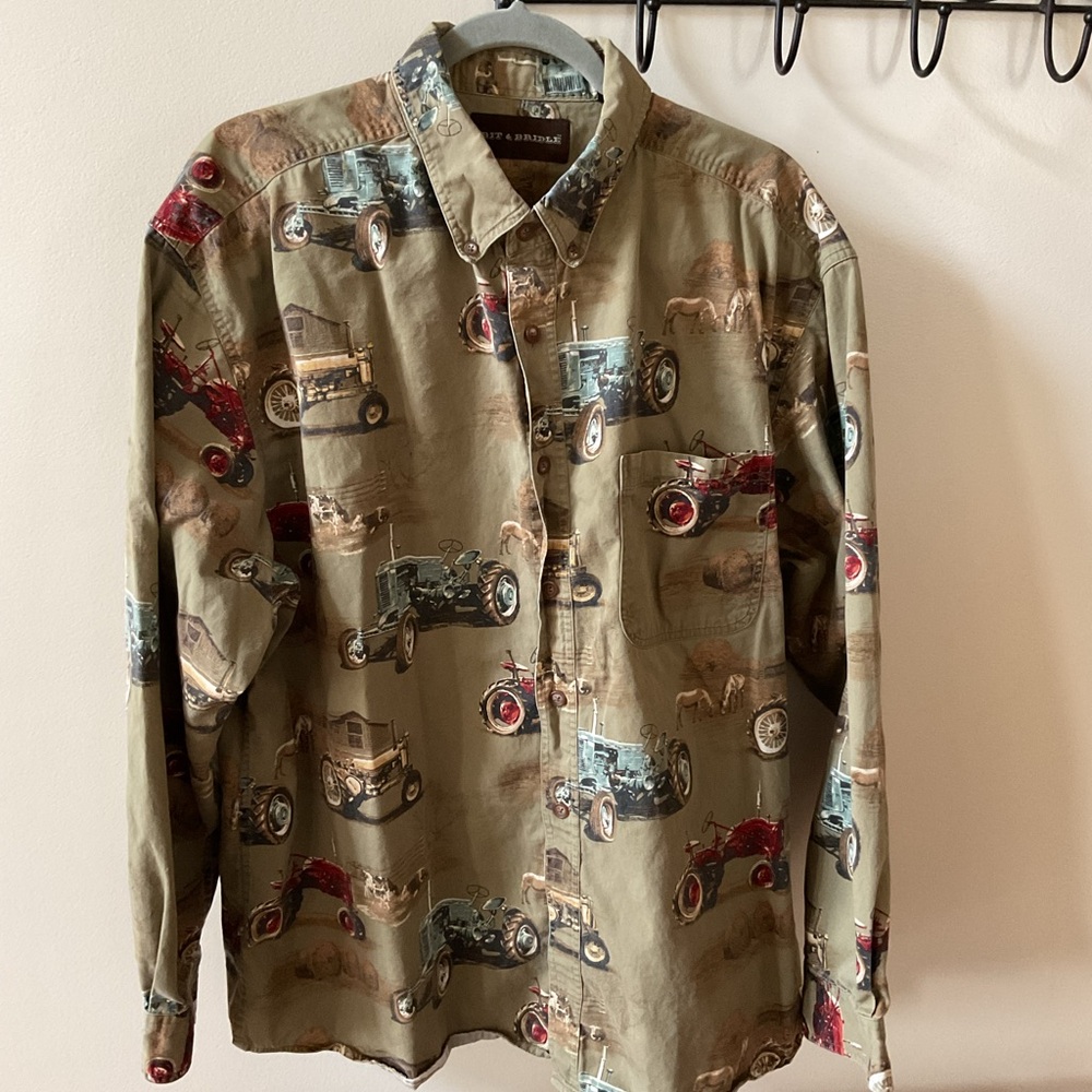 Bit & Bridle Vintage Tractor Print Shirt